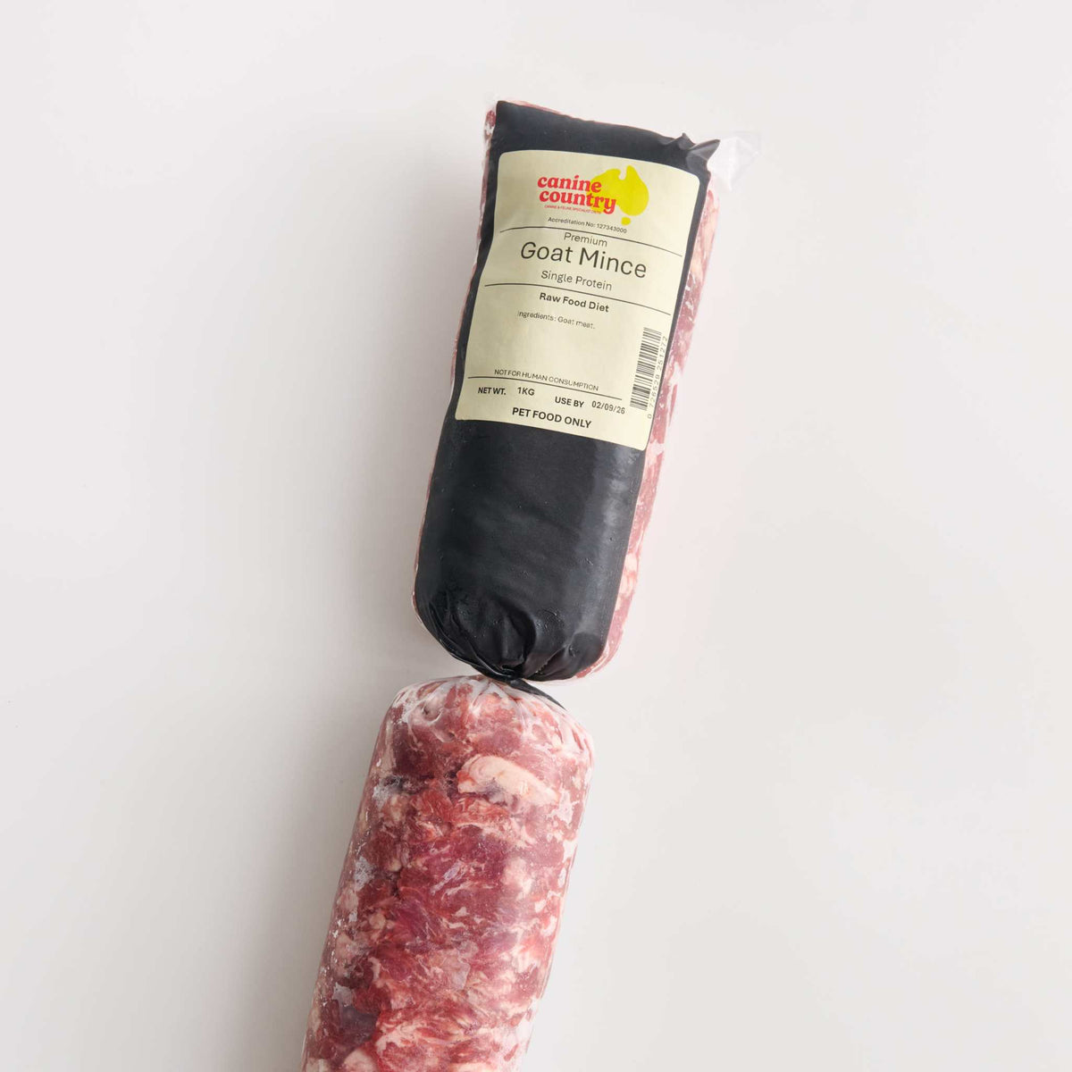 Premium goat mince chunky gourmet puppy meat protein-rich low allergen