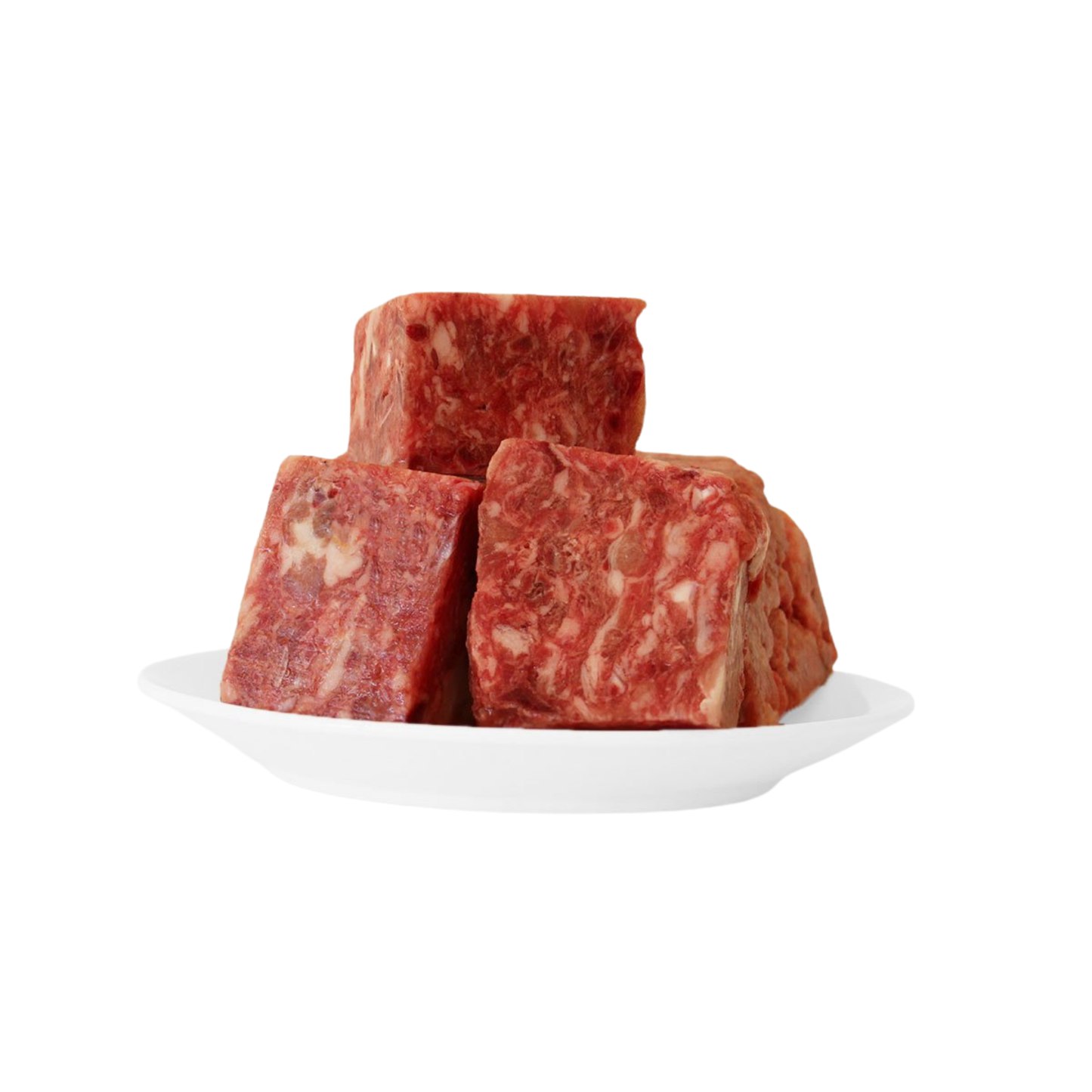2kg pack of coarse chicken mince cubed for medium to large dogs