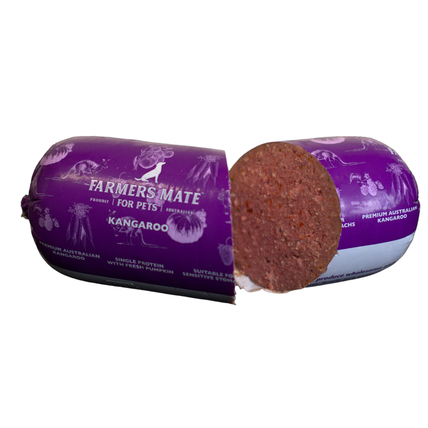 2KG Australian Kangaroo Roll for pets with sensitive stomachs and natural ingredients