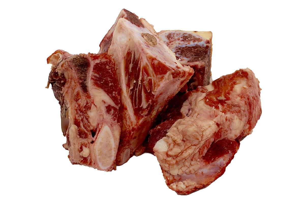 Raw beef brisket bones weighing 1kg, suitable for small dogs' dental health and recreation