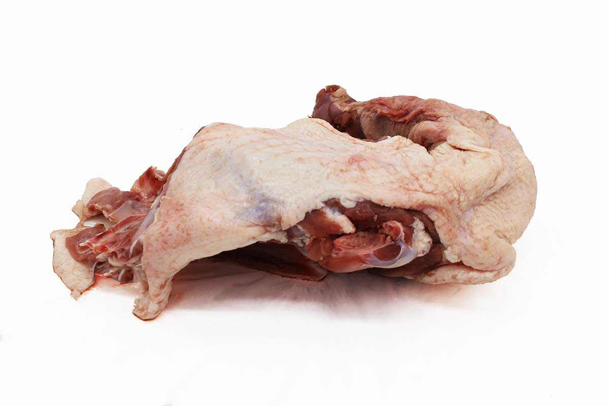 Raw meaty duck frame with neck for dog joint and dental health benefits
