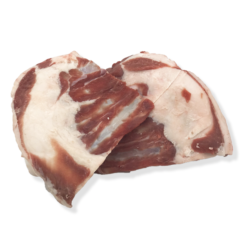Lamb breast plate meat pieces weighing 1kg for dental hygiene and gum health.