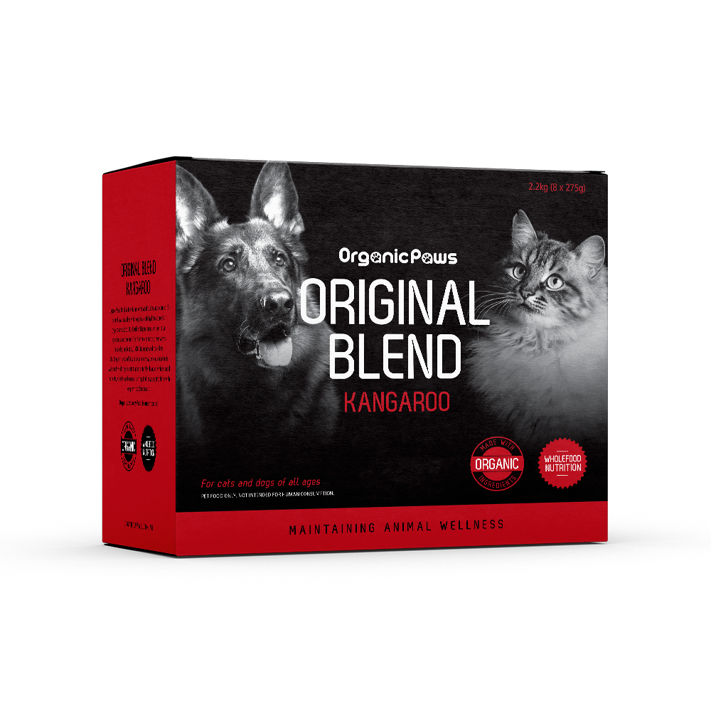 OrganicPaws Original Blend Roo Recipe 2.2kg kangaroo pet food for cats and dogs all ages