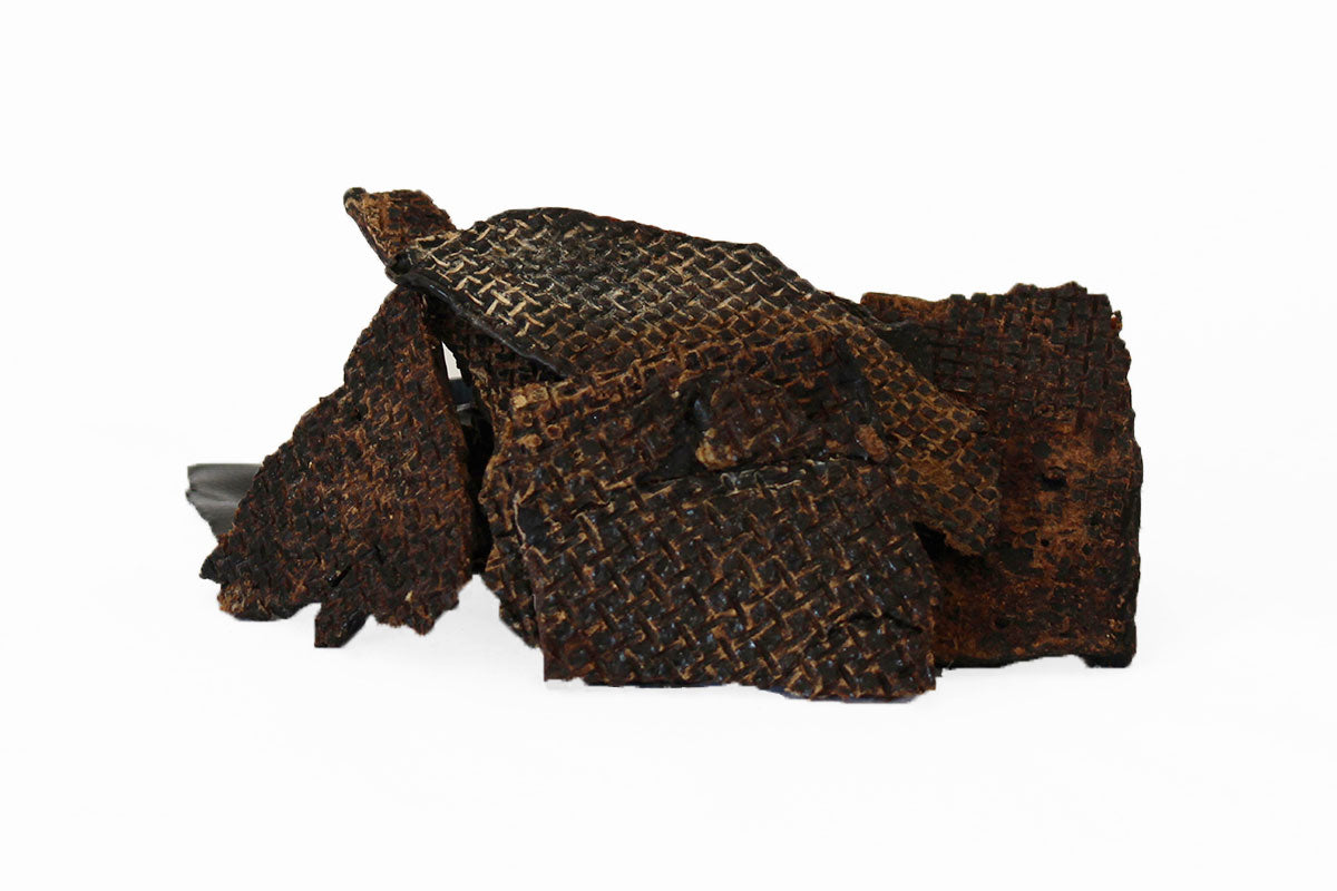 Dried beef liver treats for Beef Eaters pack on white background