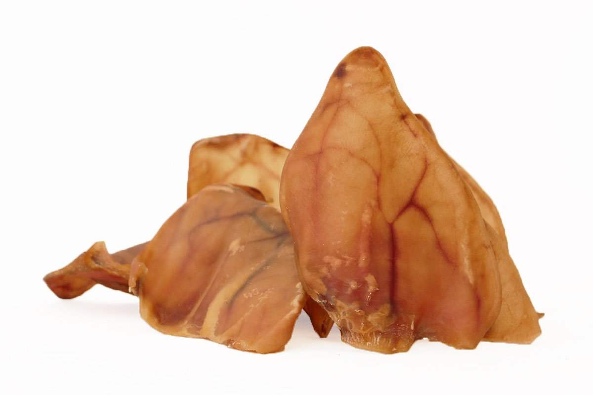 Dried pigs ears dog treats crunchy and chewy pet chews