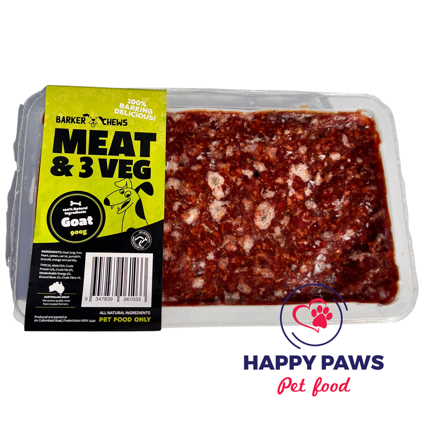 Barker Chews - Goat dog chew with Australian goat meat and vegetables for natural nutrition
