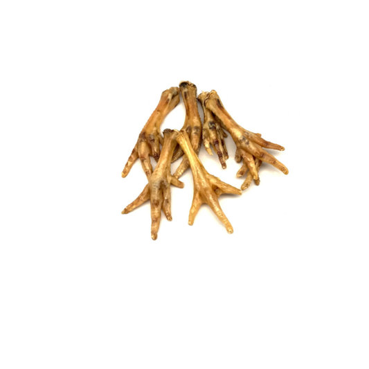 1kg pack of 100% Australian chicken feet dog treats, natural and additive-free