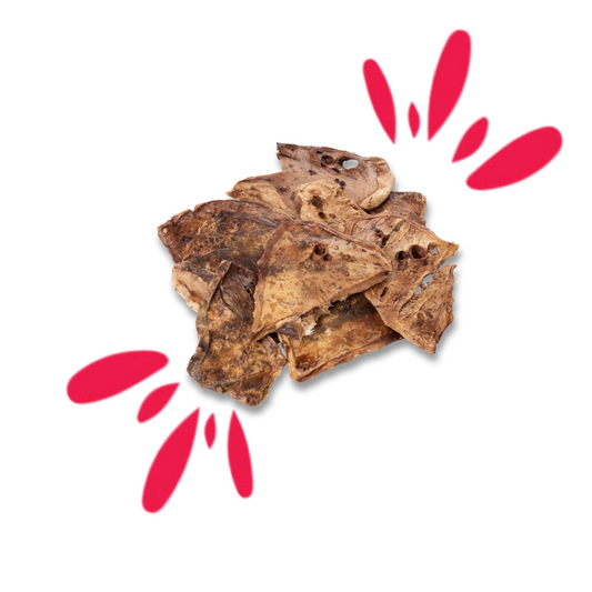 500g bag of Lamb Crumble dog treats made from 100% Australian lamb lung, low fat and crunchy