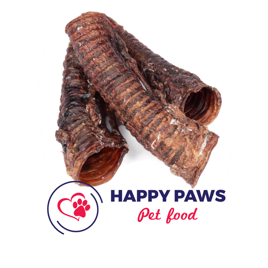 1kg bag of natural Australian beef trachea dog chews promoting healthy joints and dental hygiene