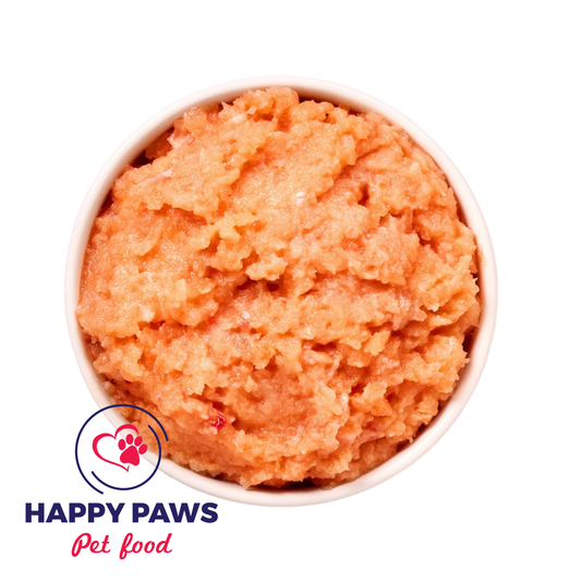 Wild caught salmon mince 1kg for dogs, rich in omega-3, supports skin, coat, joints, and overall health