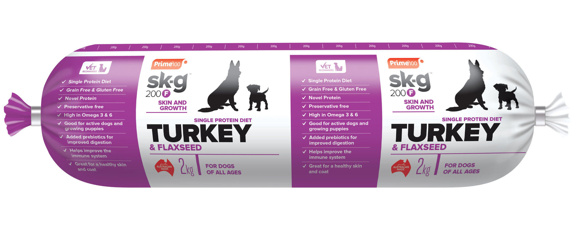 Turkey & Flaxseed 2kg - Happy Paws Pet Food